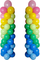 6ft Balloon Column Spiral 6 pastel colors