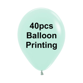 12" Pastel Matte Green Customized Latex Balloon Printing (40pcs)