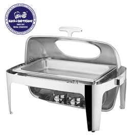 Stainless Steel Rectangular Roll-Top Buffet Chafing Dish, 8.5lts Rental