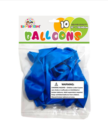 10pcs/pkt Metallic Balloons Solid Color Blue