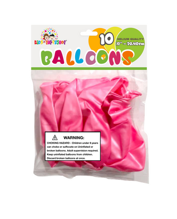 10pc/pkt Metallic Balloons Solid Color Pink