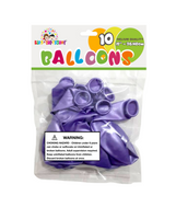 10pc/pkt Metallic Balloons Solid Color Purple