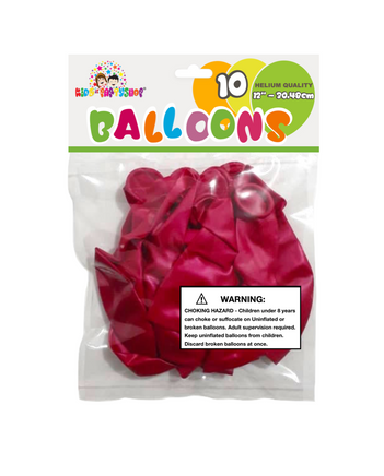 10pcs/pack Metallic Balloons Solid Color Red