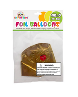 1 pc/pkt Number 0 Foil Balloons Gold 16"