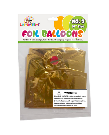 Number 2 Foil Balloons Gold 16"