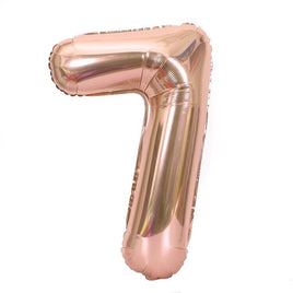 40 inch Jumbo Number 7, Rose Gold Foil Balloon 1CT