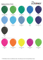 12" Decomex Latex Balloon Solid Color Blue