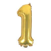 16" Number 1, Gold Foil Balloon