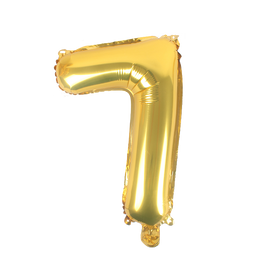 16" Number 7, Gold Foil Balloon